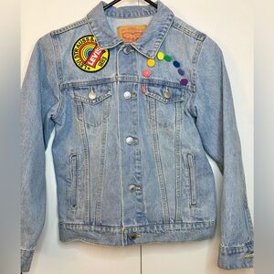 Levi's x LEGO limited edition denim trucker jacket (S  Ptp 18”)  or 8-10 yrs